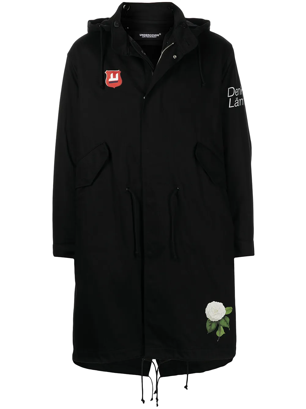 

Undercover floral-print hooded jacket - Black