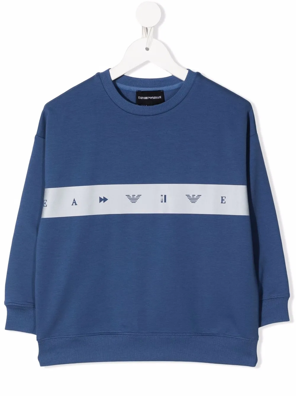 

Emporio Armani Kids logo-band sweatshirt - Blue