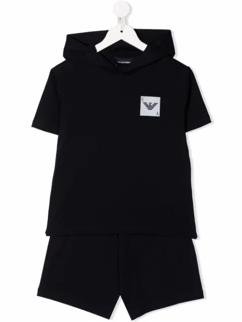 Emporio Armani Kids طقم رياضي بأكمام قصيرة