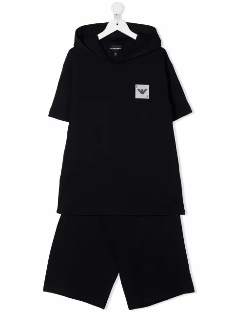 Emporio Armani Kids طقم رياضي بأكمام قصيرة