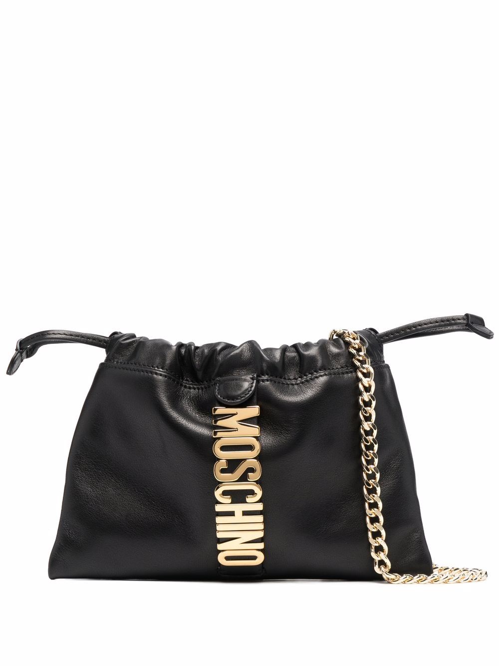 фото Moschino сумка через плечо с кулиской и логотипом