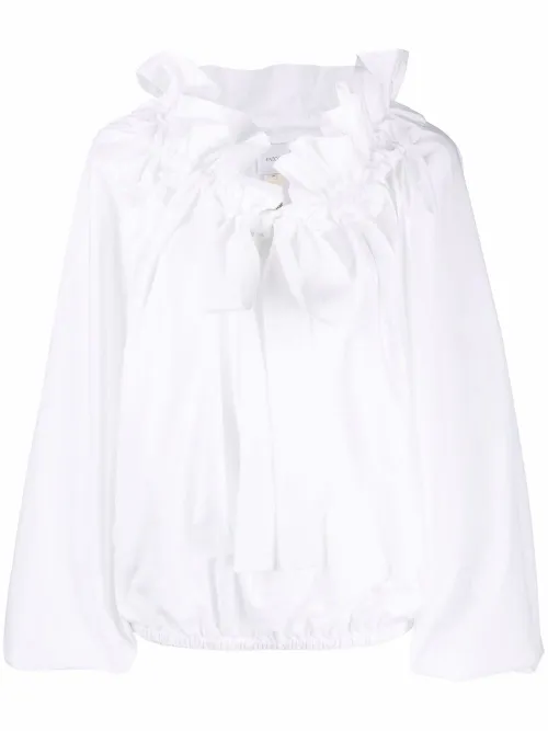 Blouse en popeline à manches bouffantes - Patou - Modalova