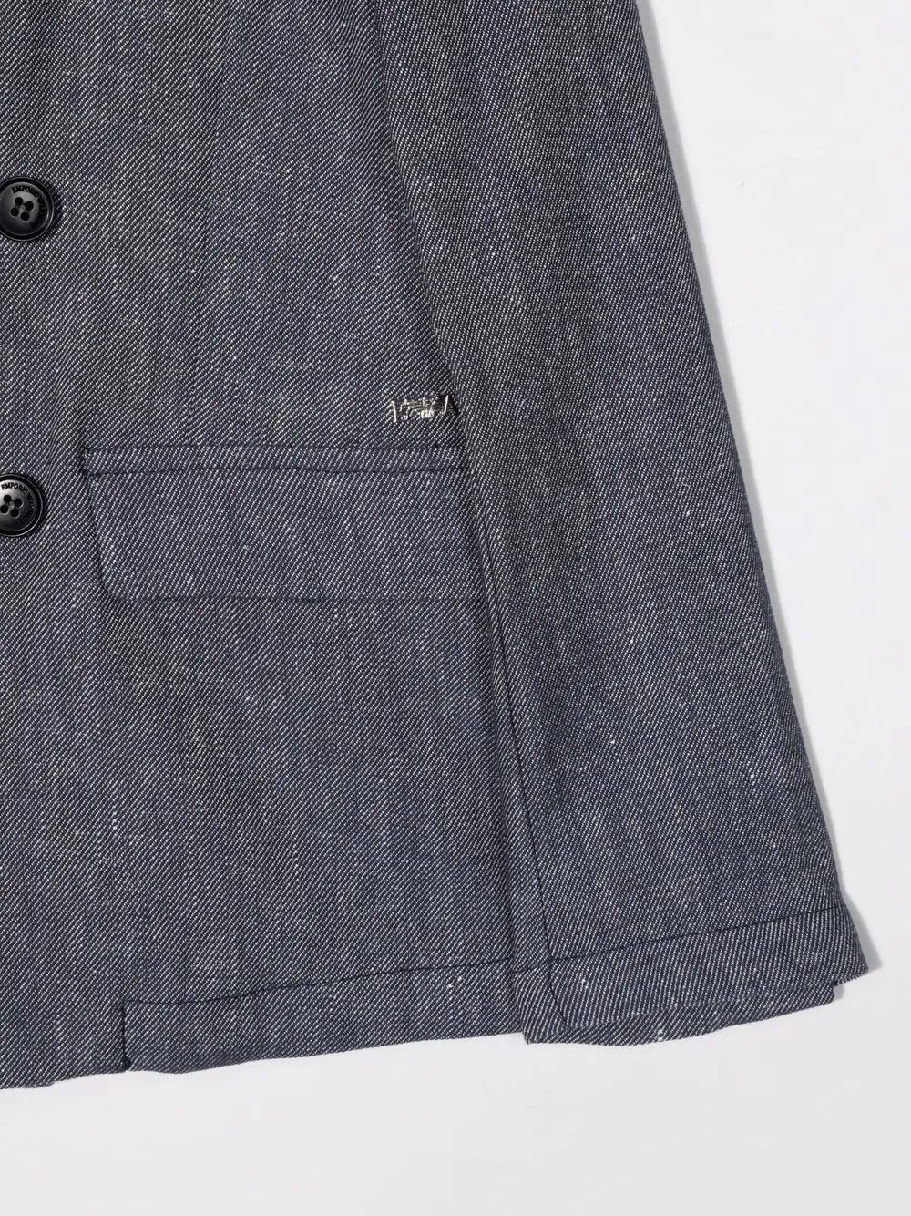  Emporio Armani Kids Double-breasted Blazer - Blue 