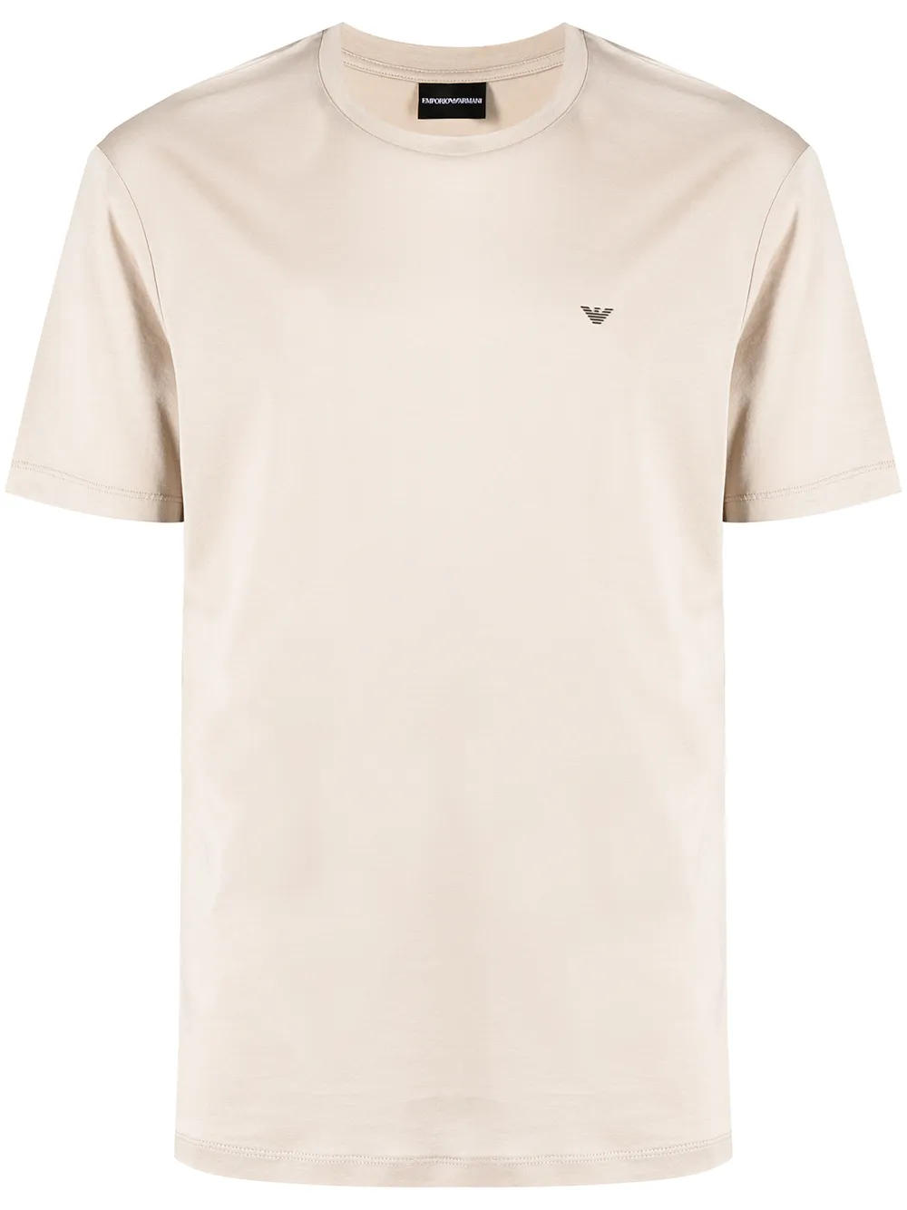 

Emporio Armani logo-patch cotton T-shirt - Brown