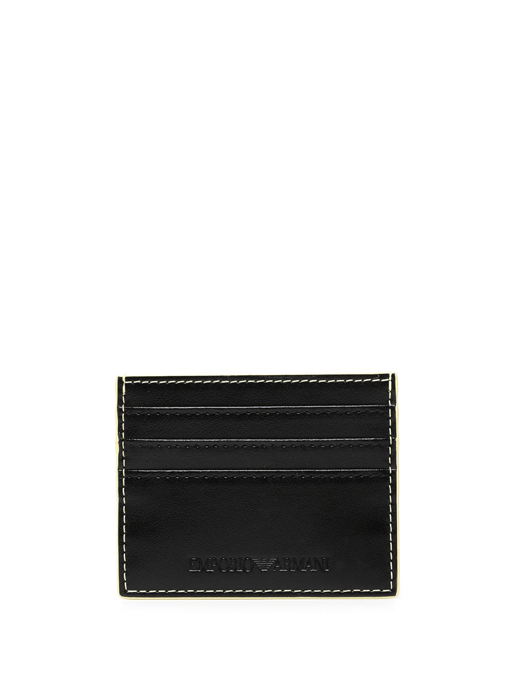 

Emporio Armani logo-debossed leather wallet - Black