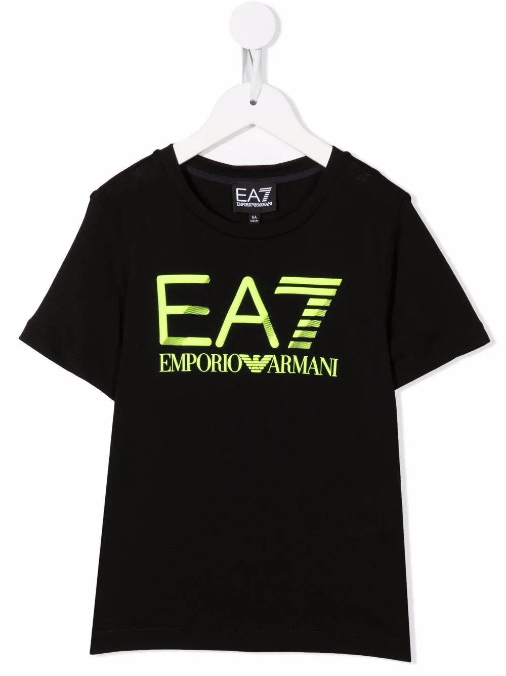 

Emporio Armani Kids playera con logo estampado - Negro