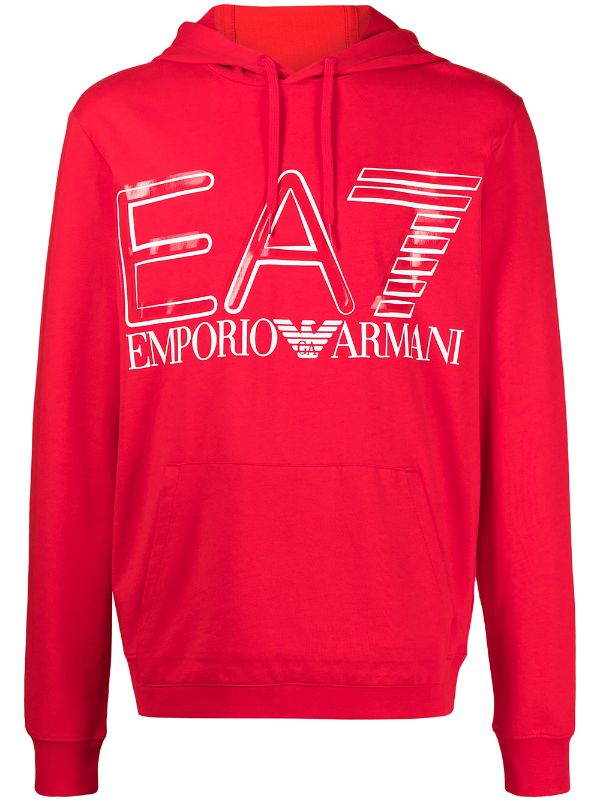 ea7 red hoodie