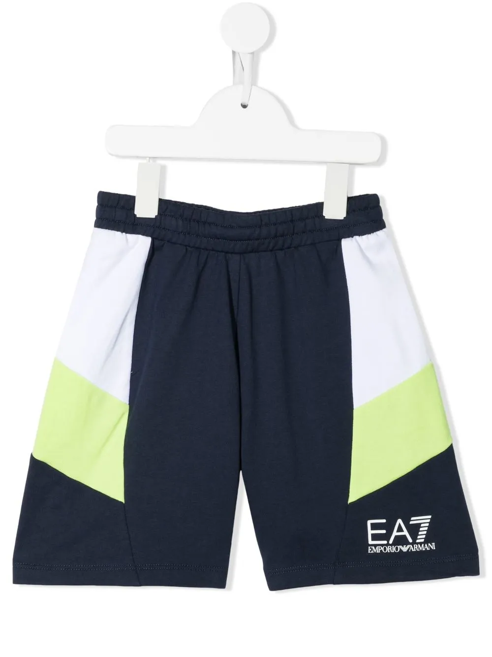 

Ea7 Emporio Armani shorts de diseño color block y logo - Azul