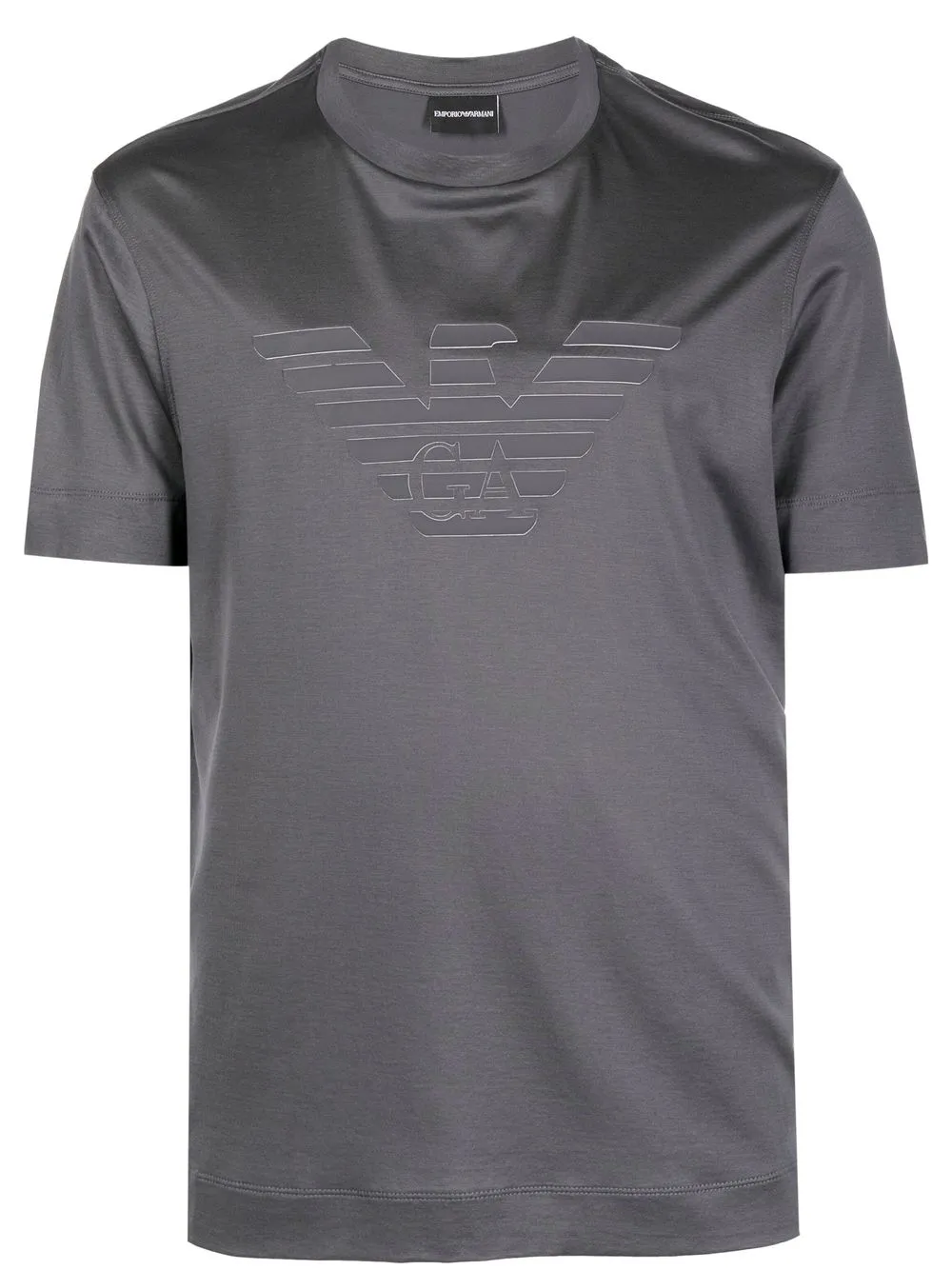 

Emporio Armani playera con logo estampado EA - Gris
