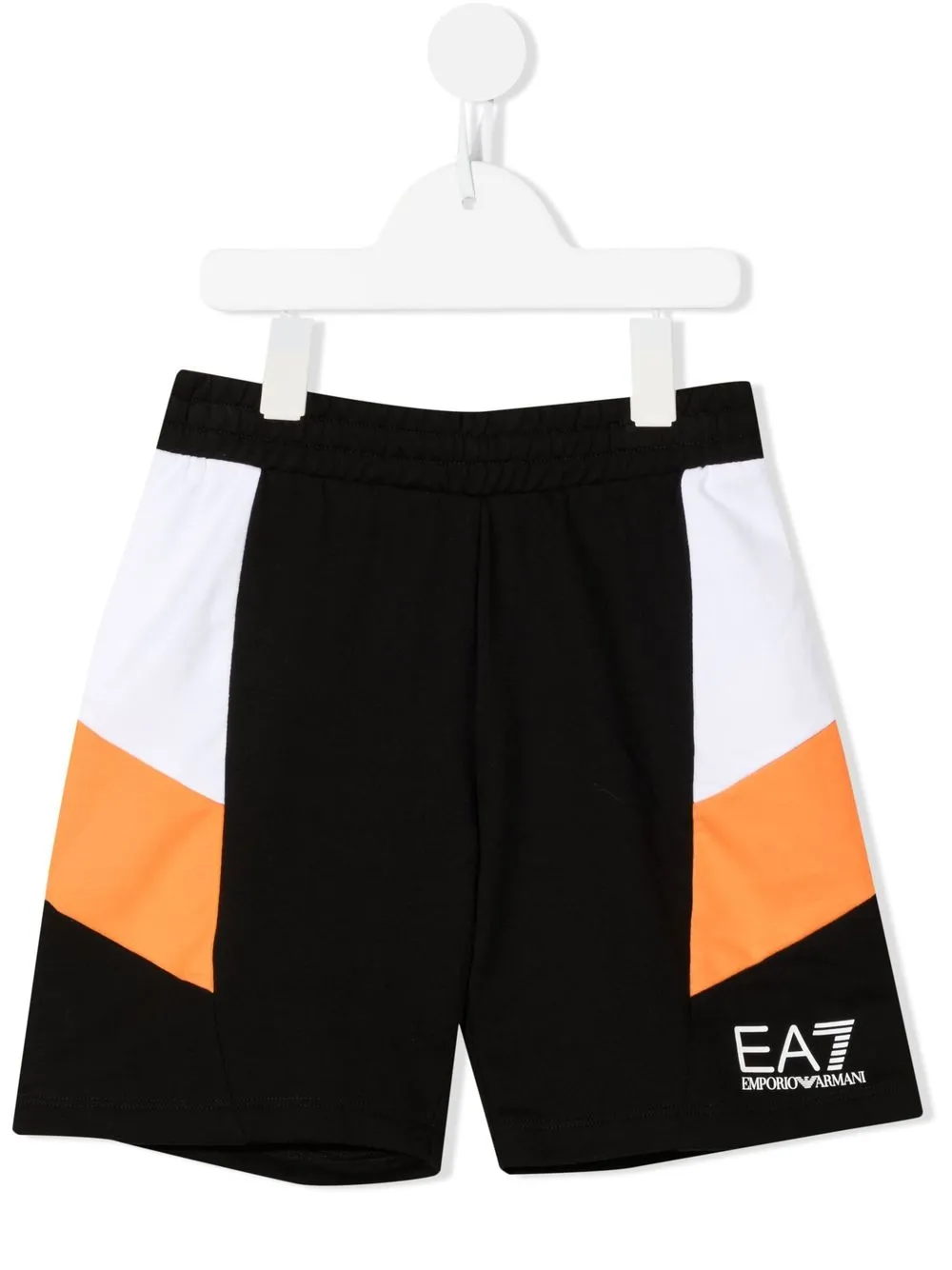 

Ea7 Emporio Armani shorts con pretina elástica y logo estampado - Negro