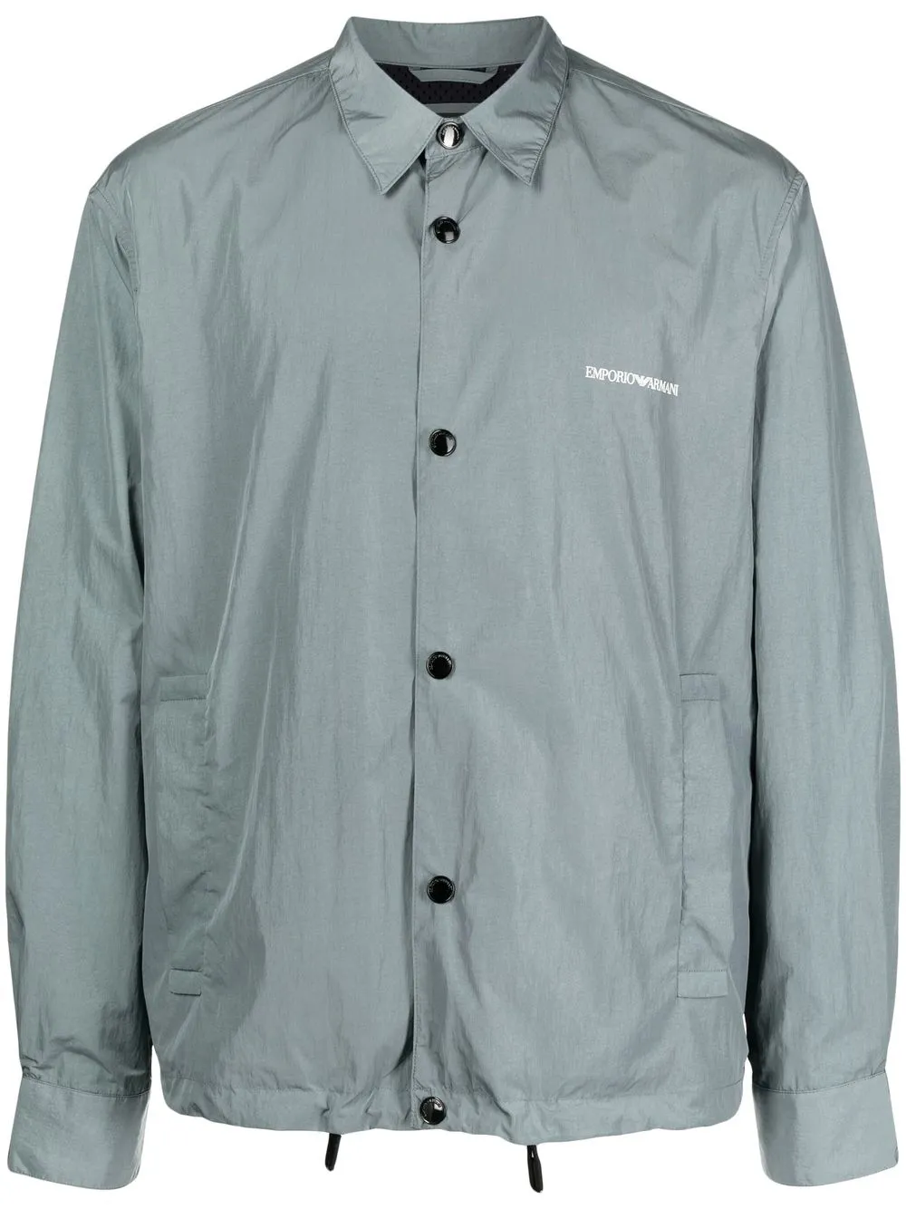 

Emporio Armani chamarra camisera con logo estampado - Verde