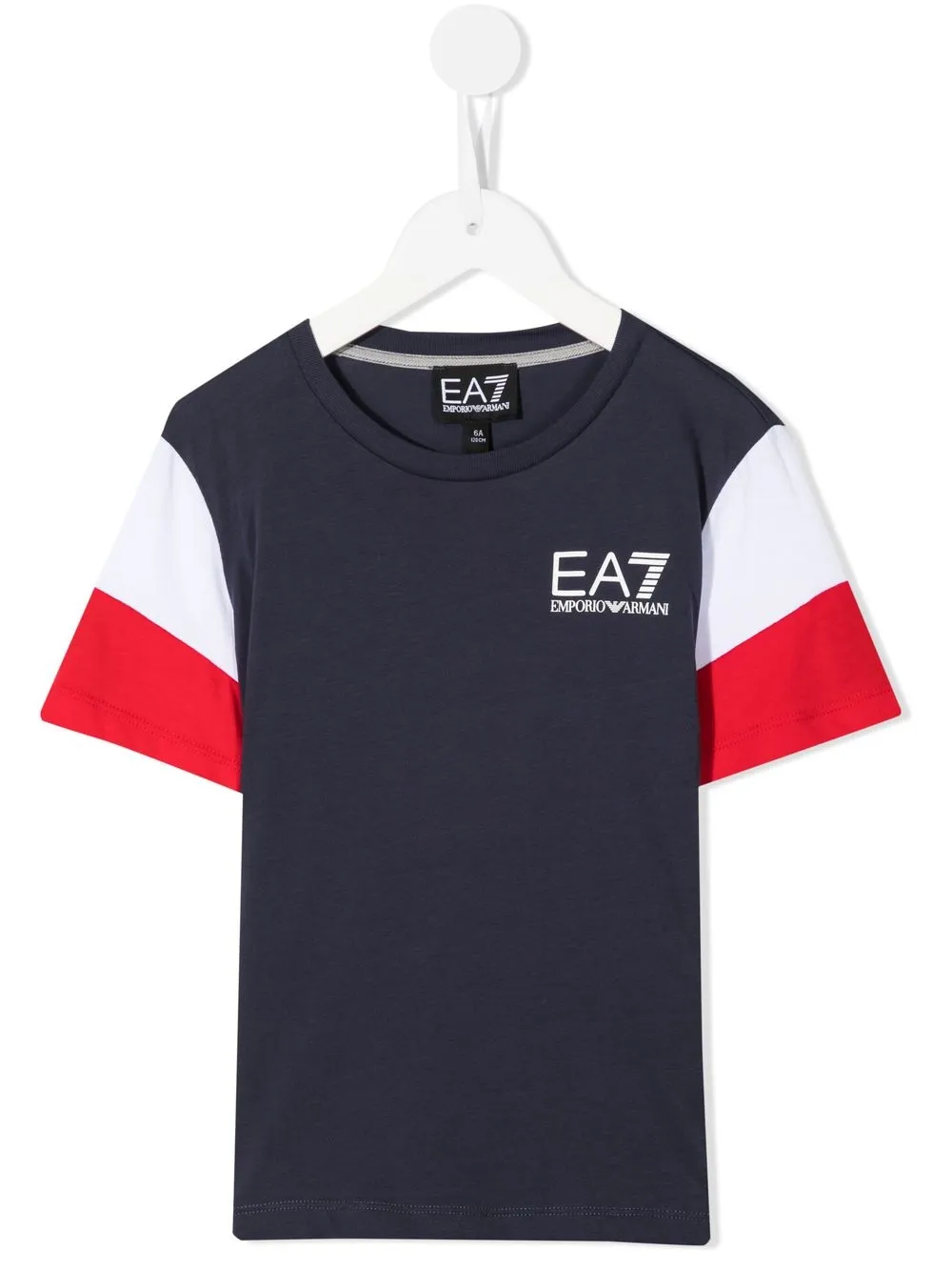 

Emporio Armani Kids playera con diseño color block y logo - Azul