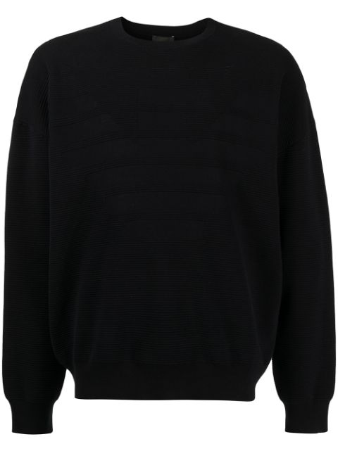 Emporio Armani Ottoman-effect Eagle jumper Men