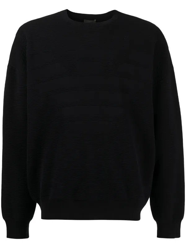 Emporio Armani Ottoman effect Eagle Jumper Black FARFETCH TH