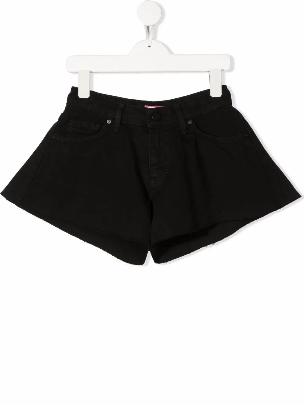 

Pinko Kids shorts de mezclilla acampanados - Negro