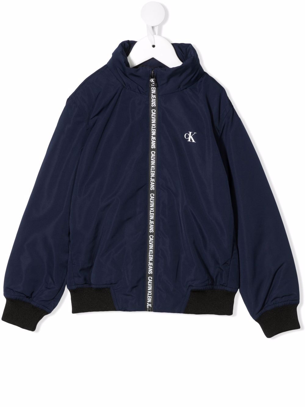 

Calvin Klein Kids logo zip up jacket - Blue