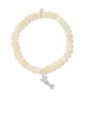 Sydney Evan 14kt yellow gold Love Script moonstone and diamond bracelet - Silver