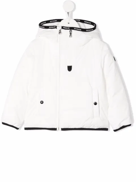 Moncler Enfant Jaqueta com capuz e zíper 