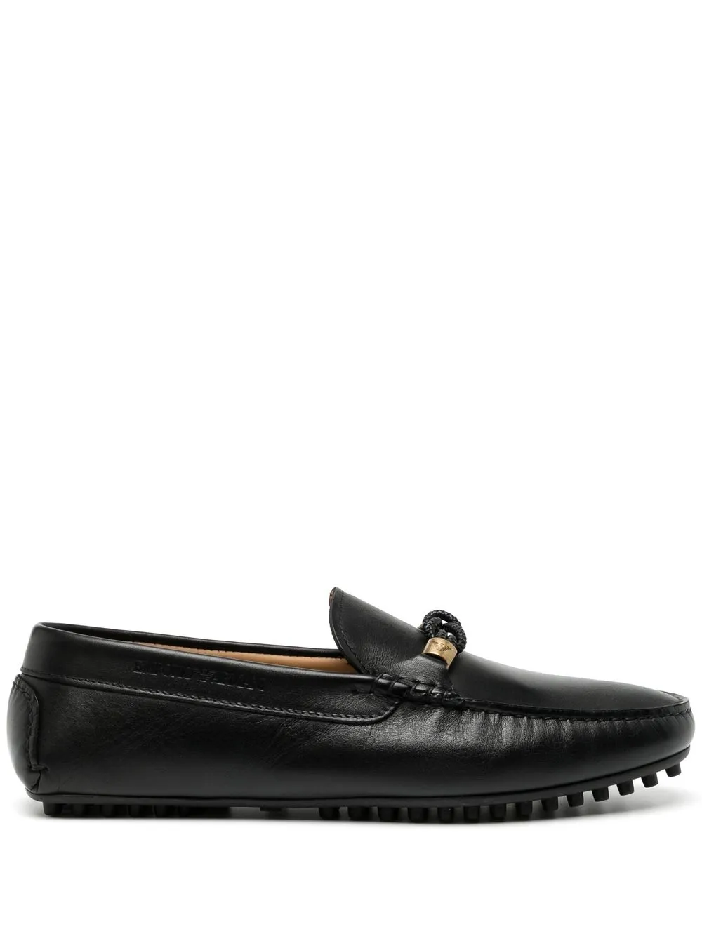 

Emporio Armani twisted-braid detail loafers - Black