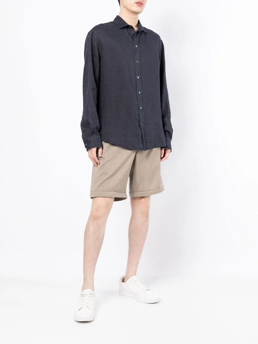 collared linen shirt