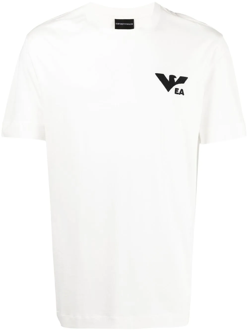 

Emporio Armani playera con logo bordado - Blanco