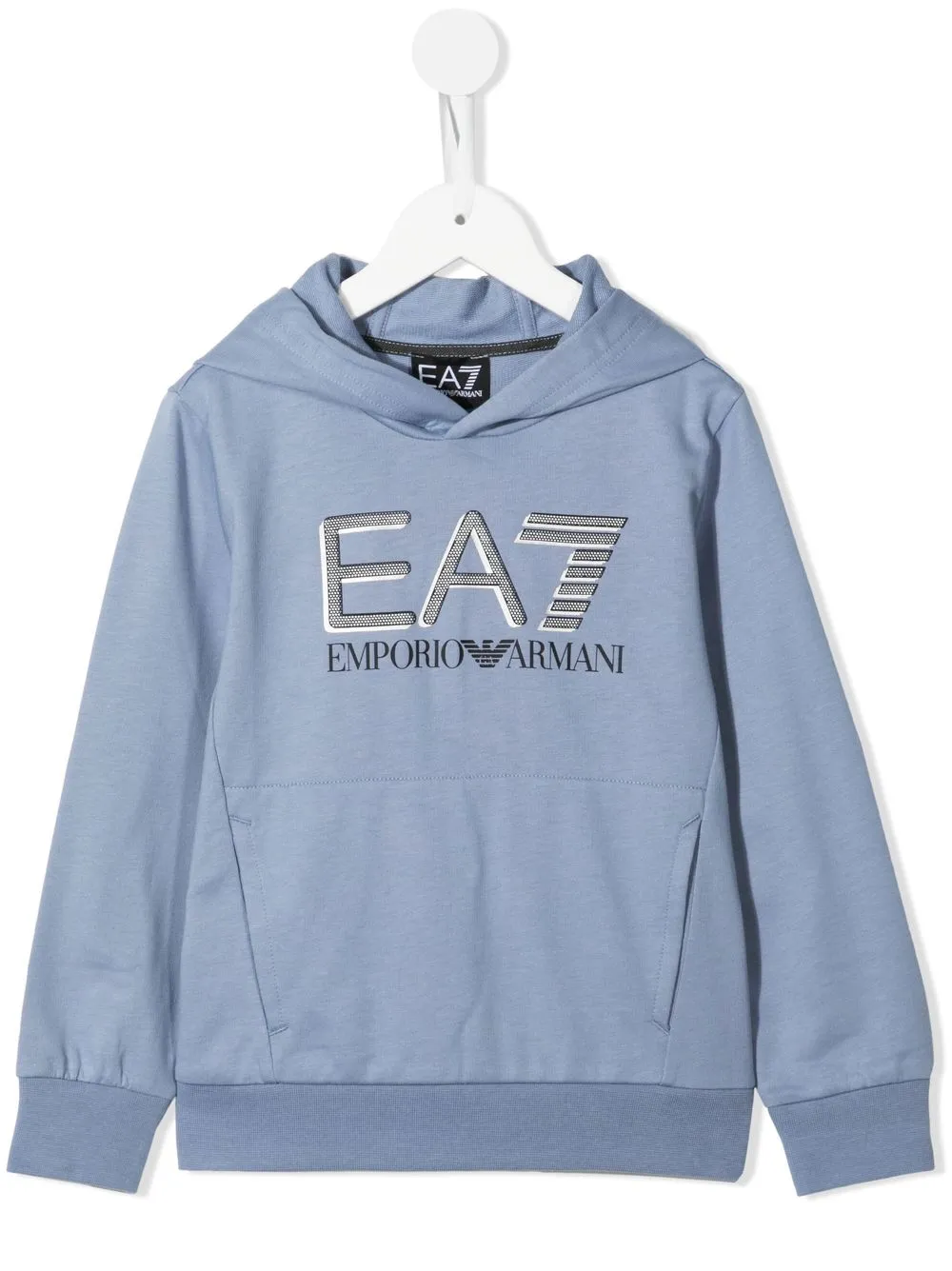 

Ea7 Emporio Armani hoodie con logo estampado - Azul