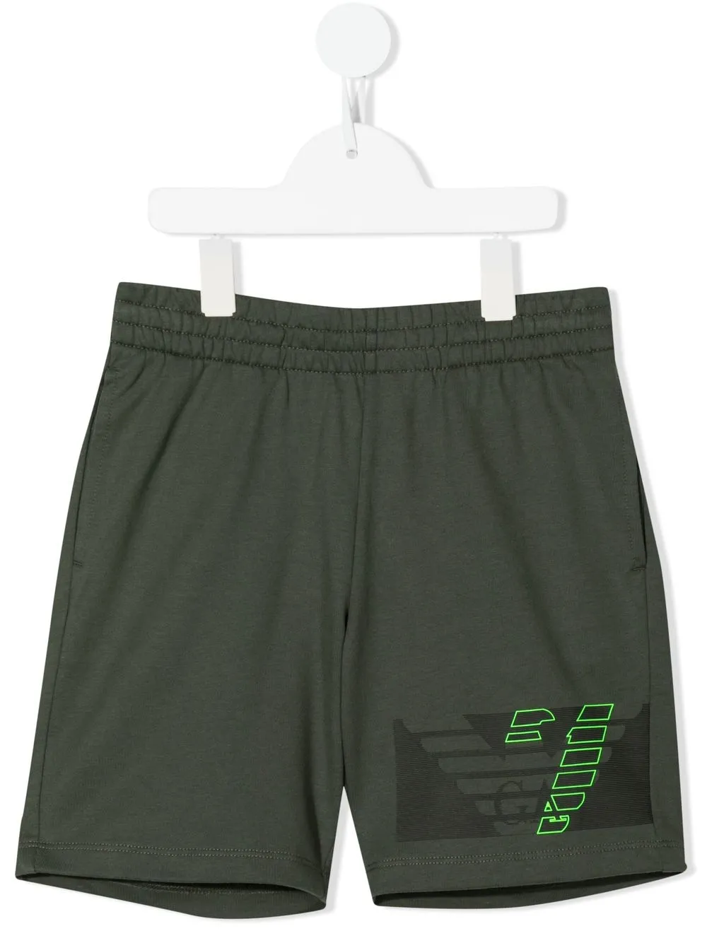 

Ea7 Emporio Armani shorts con pretina elástica y logo estampado - Verde