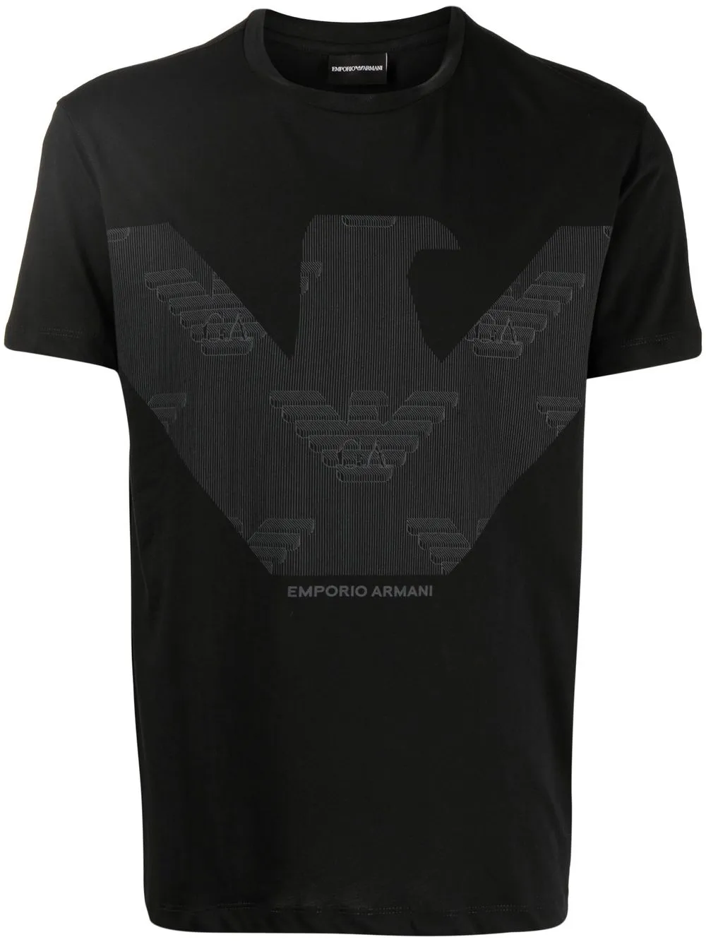 

Emporio Armani logo-print detail T-shirt - Black