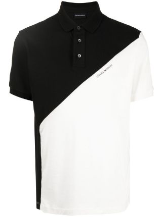 Giorgio Armani monogram-print Cotton Polo Shirt - Farfetch