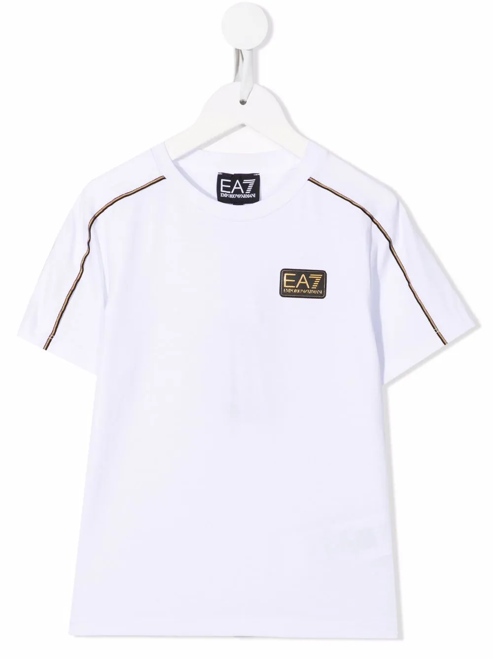 

Ea7 Emporio Armani playera con parche del logo - Blanco