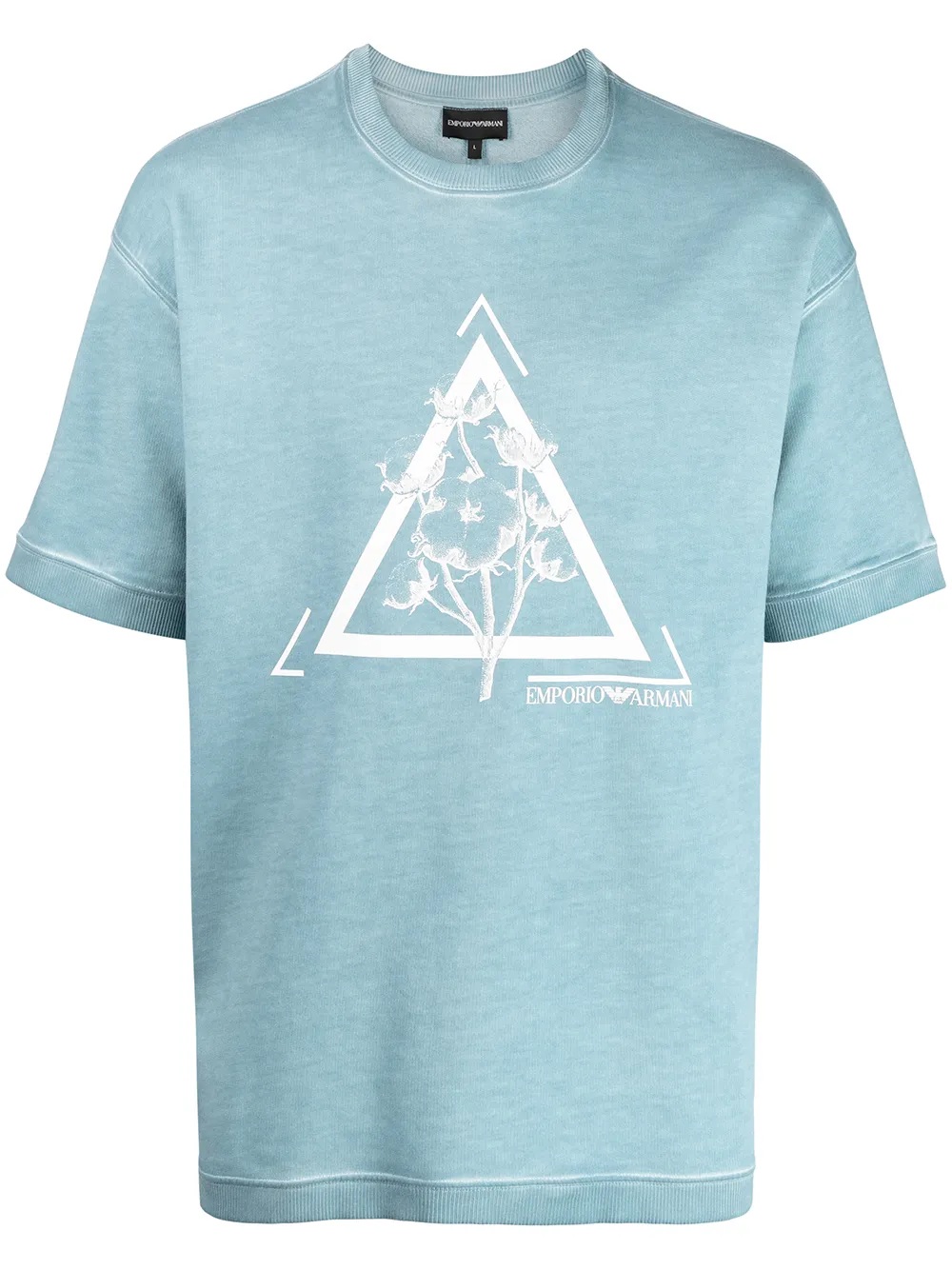 

Emporio Armani playera con logo estampado - Azul