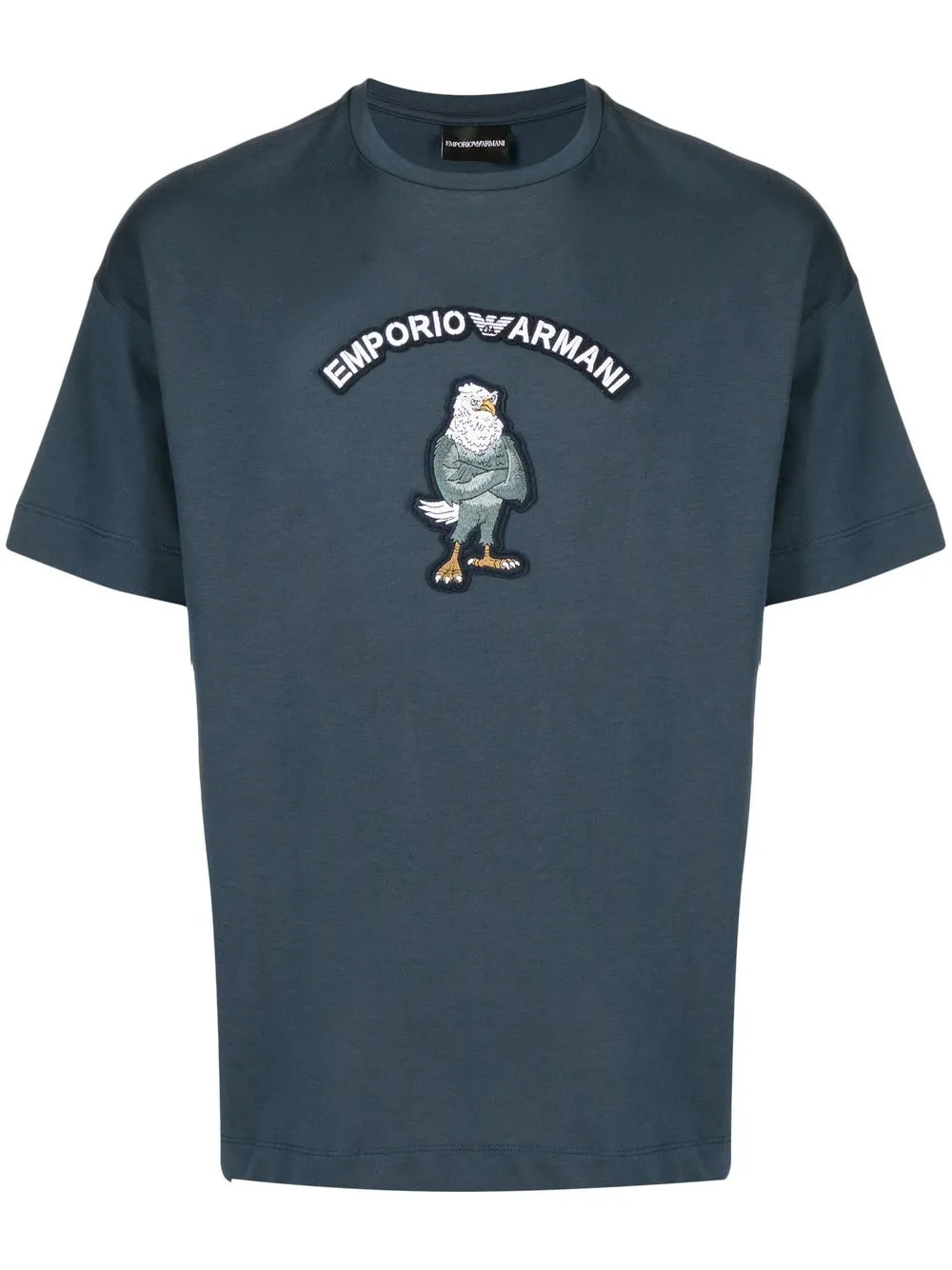 

Emporio Armani eagle-appliqué cotton T-shirt - Green