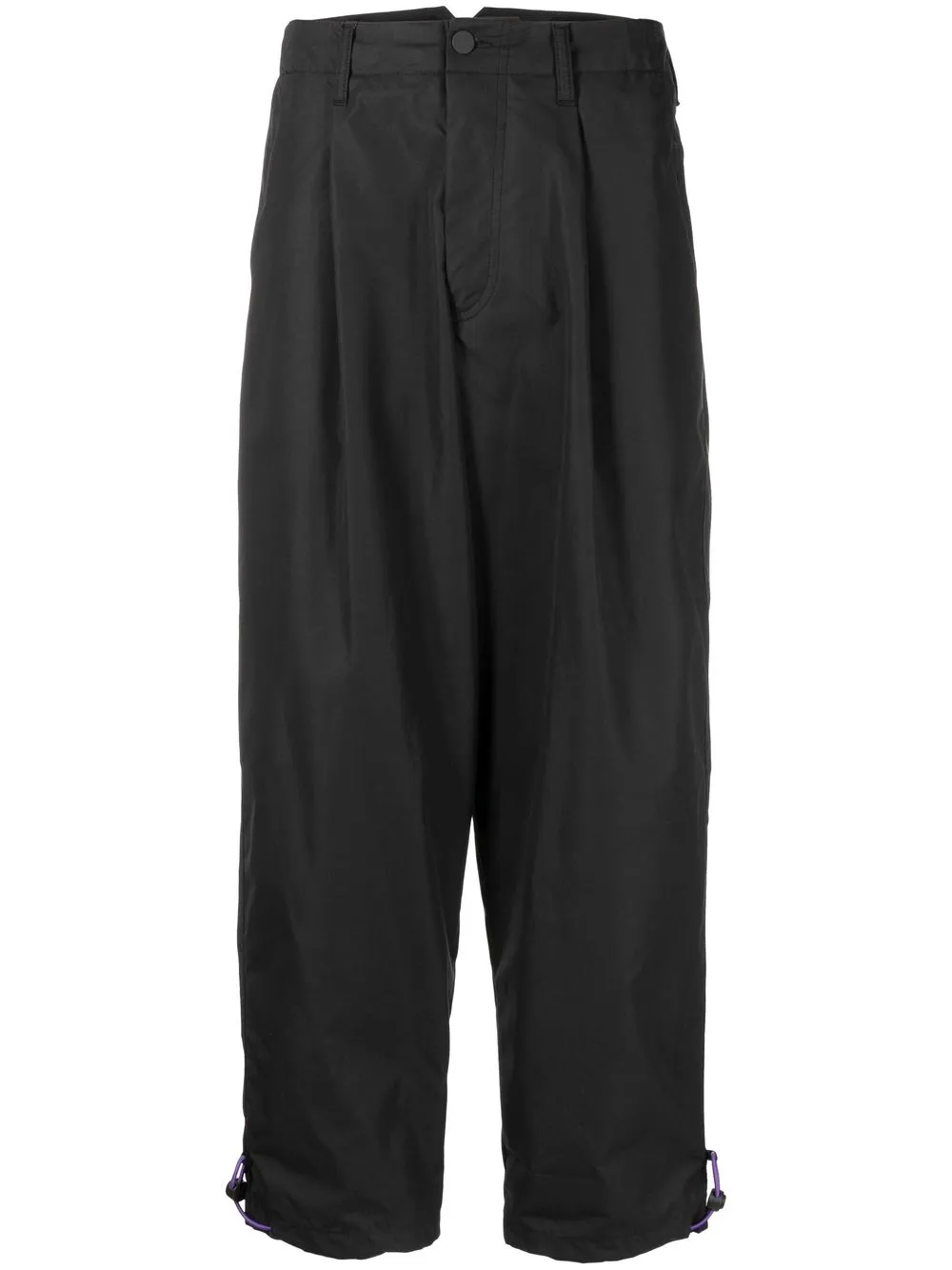 

Emporio Armani elasticated-hem straight-leg trousers - Black