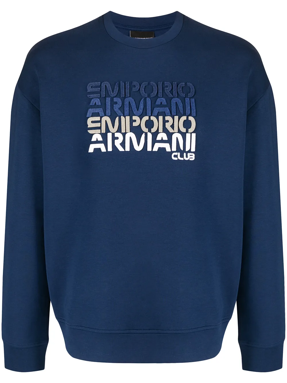 

Emporio Armani sudadera con logo estampado - Azul