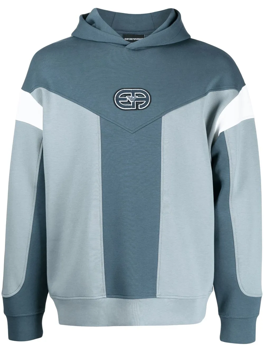 

Emporio Armani hoodie con diseño color block - Azul