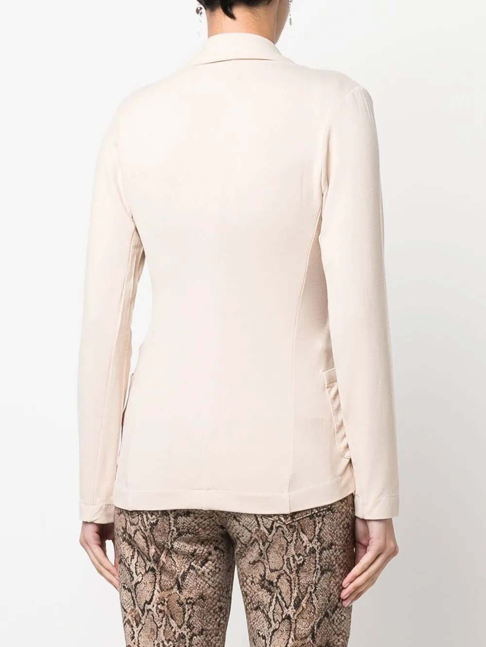 Majestic Filatures Blazer met enkele rij knopen Beige