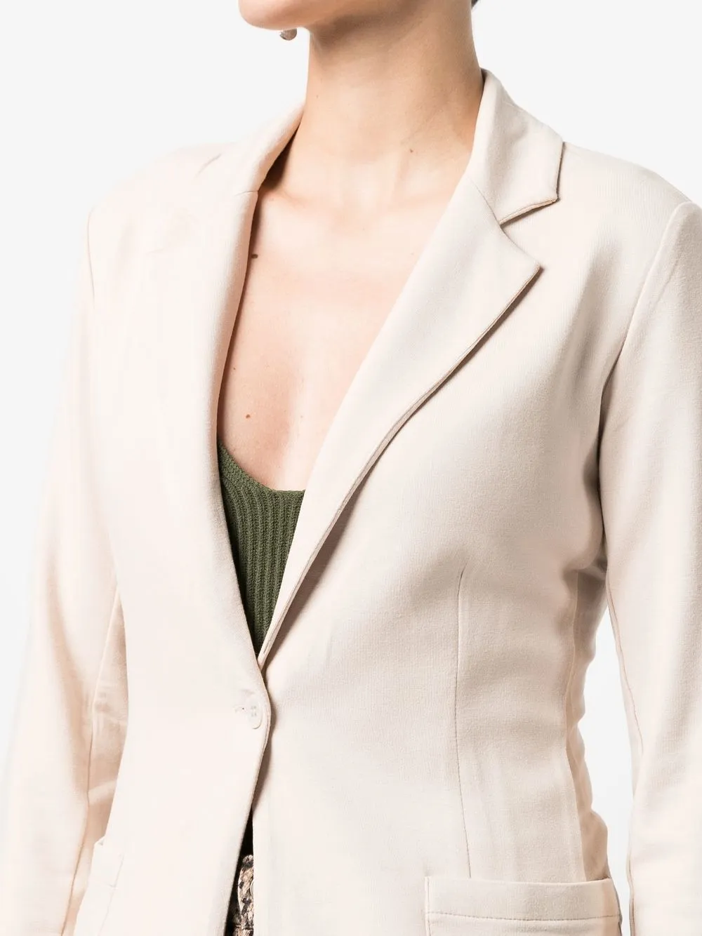 Majestic Filatures Blazer met enkele rij knopen Beige