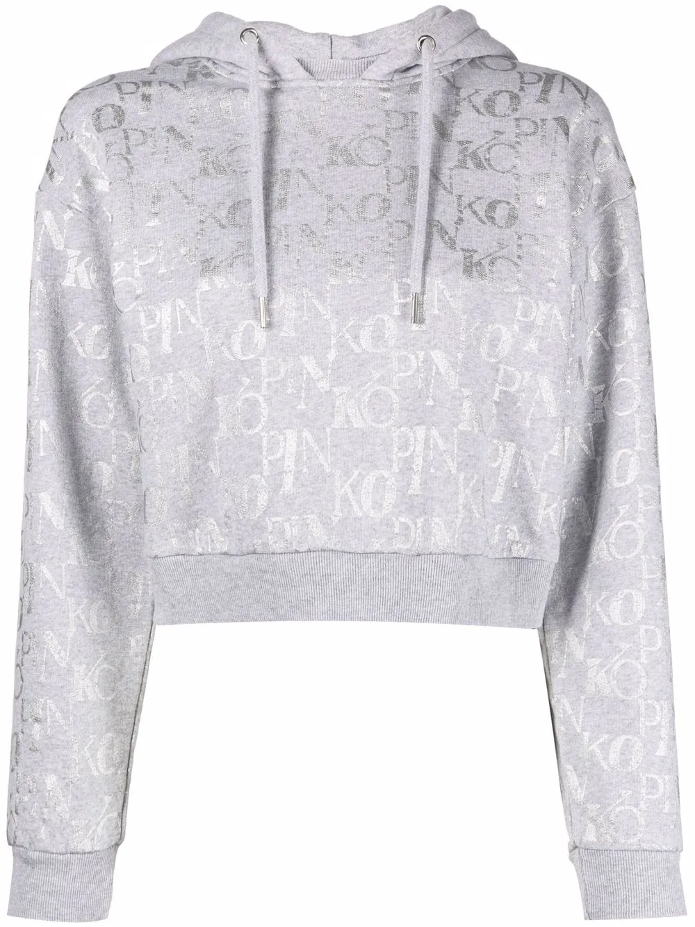 

PINKO hoodie con logo estampado - Gris