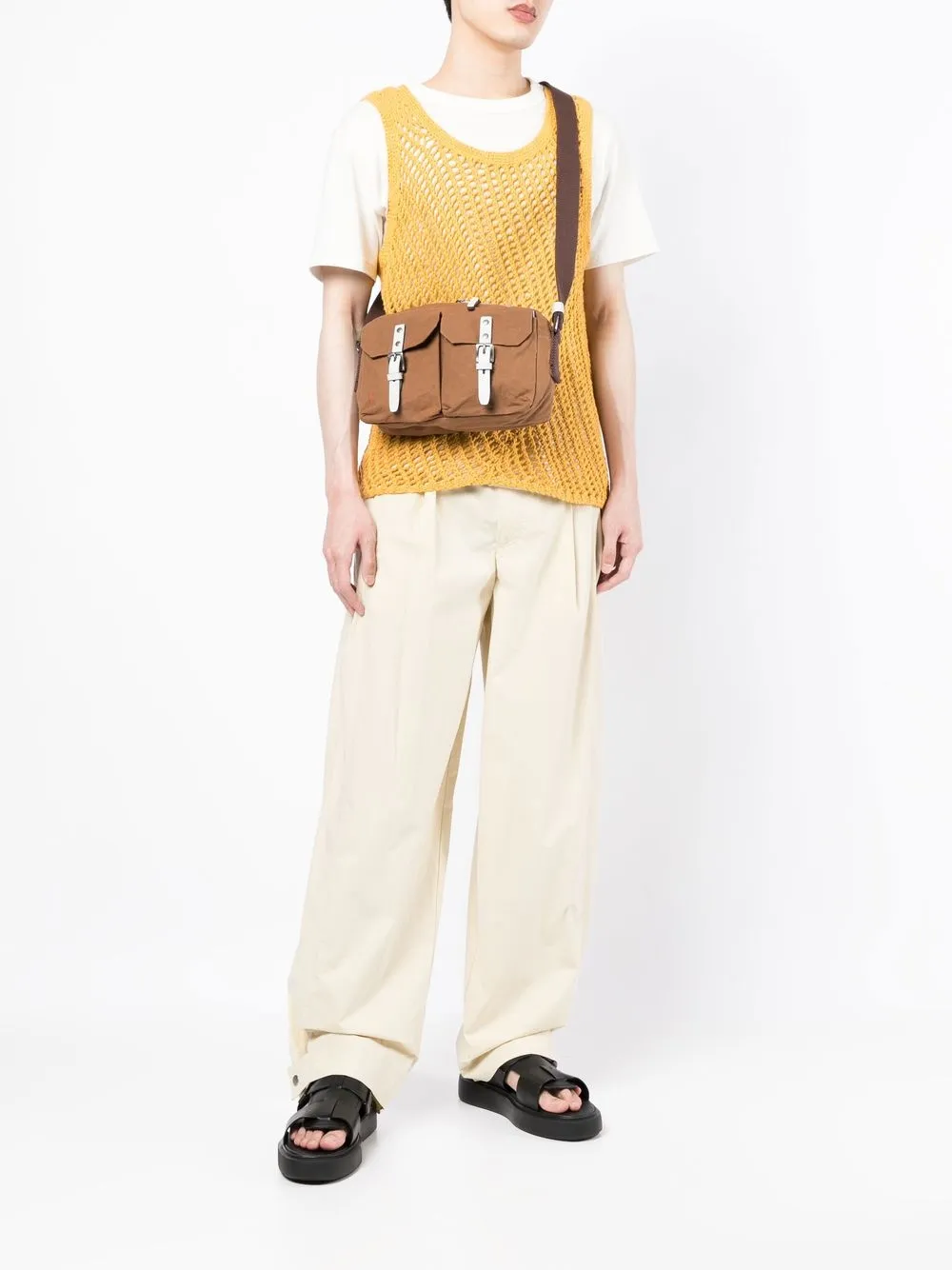 Ally Capellino Franco Waxed Cotton Crossbody Bag Farfetch