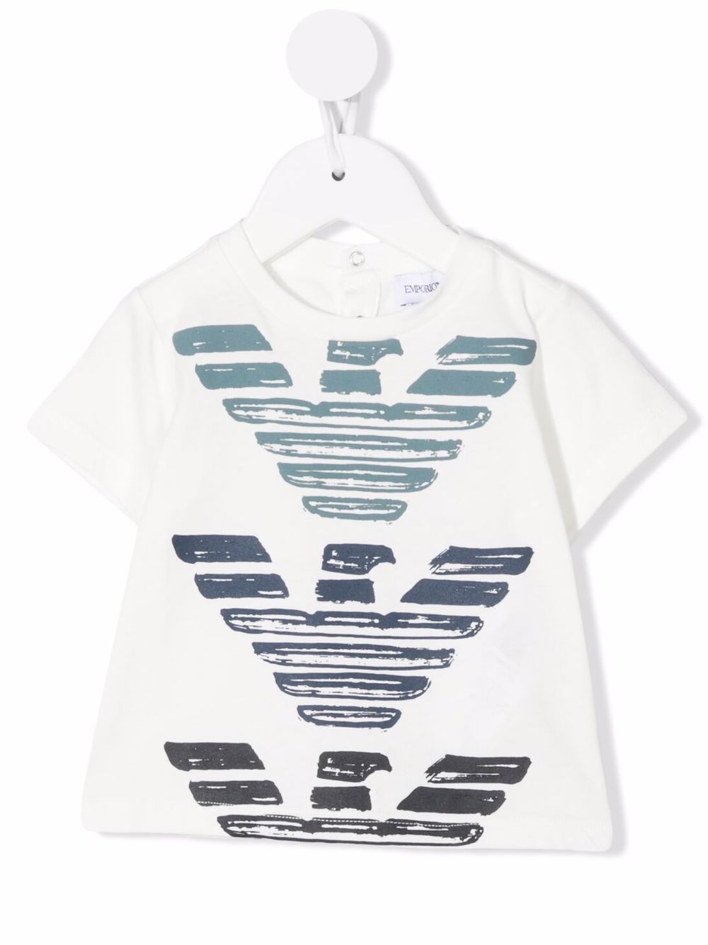 

Emporio Armani Kids playera con logo triple - Blanco