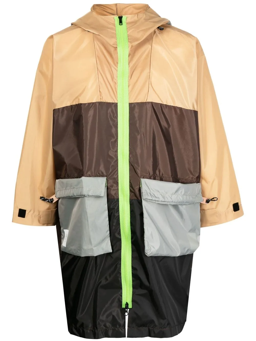 Image 1 of Ally Capellino Hamish packable colour-block coat