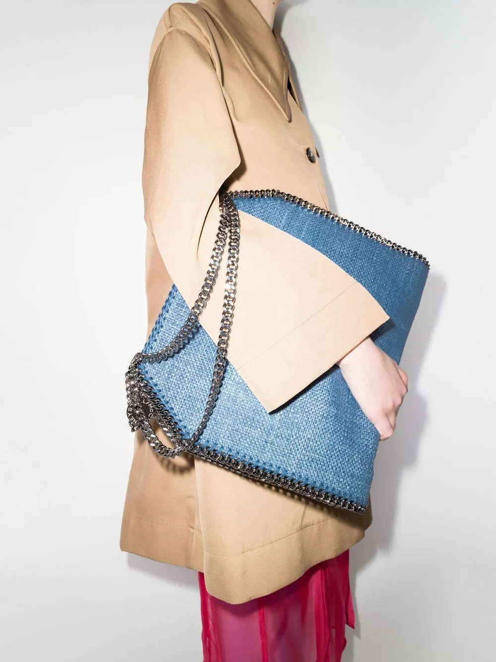 falabella raffia tote
