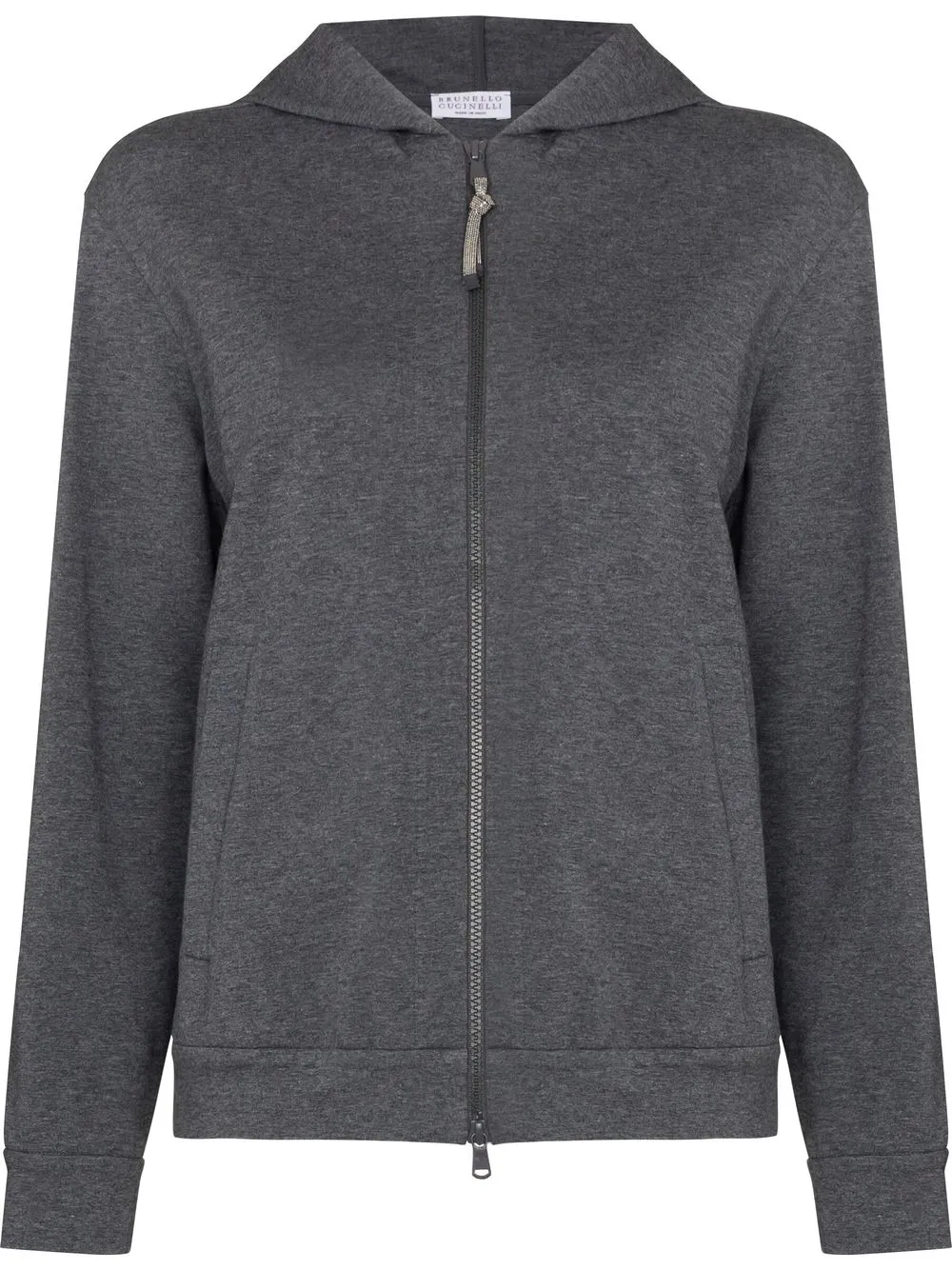 

Brunello Cucinelli zip-up cotton hoodie - Grey