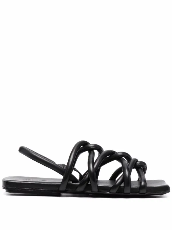 crossover flat sandals