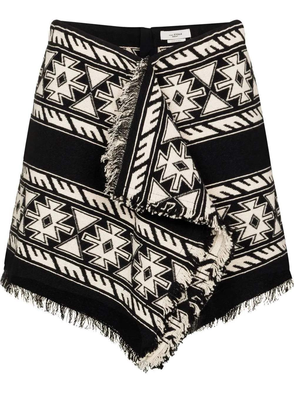 

Isabel Marant Étoile fringed draped miniskirt - Black