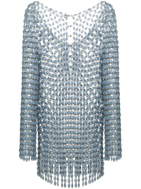 Rabanne vestido corto con apliques
