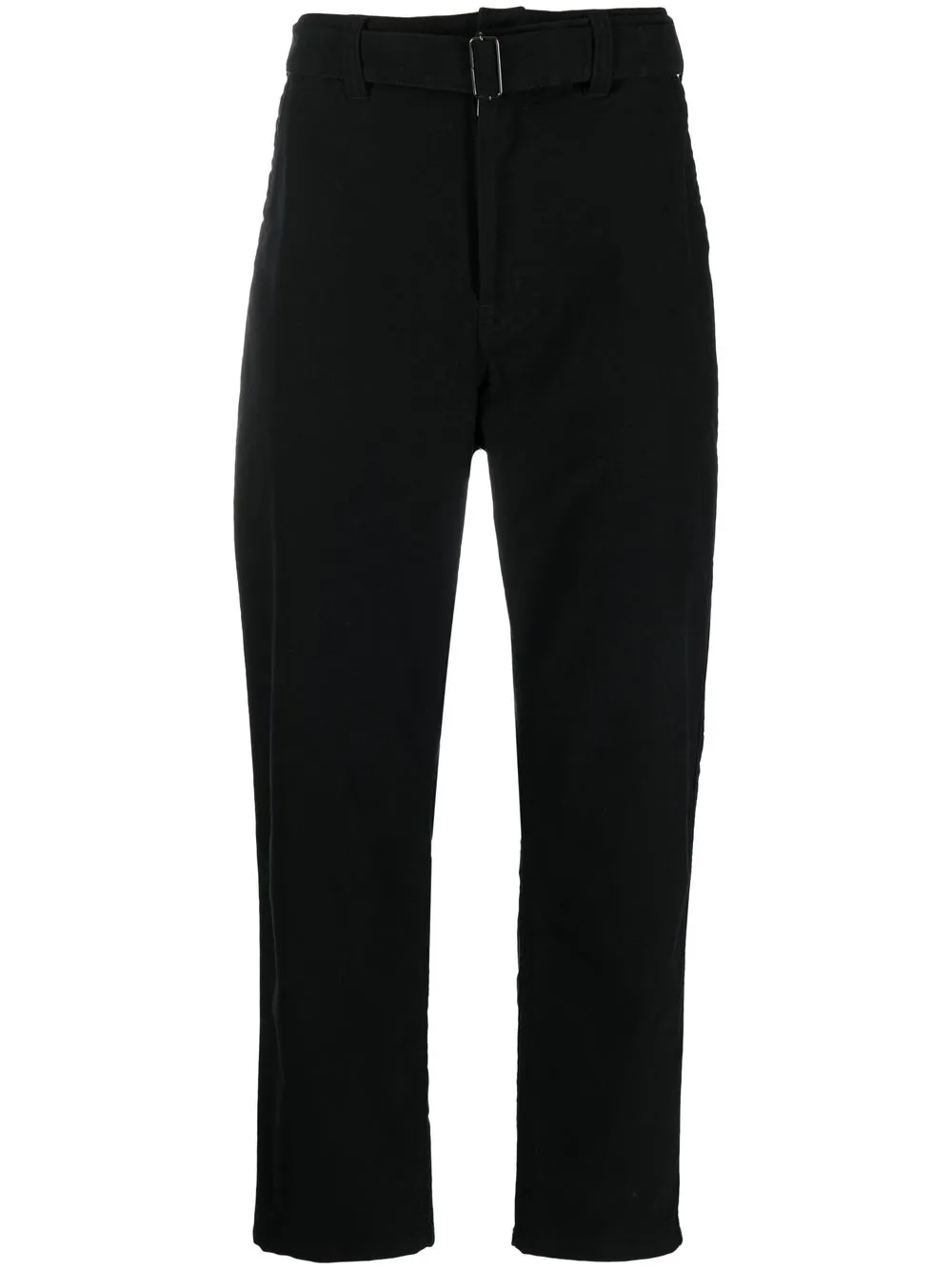 

White Mountaineering belted tapered-leg trousers - Black
