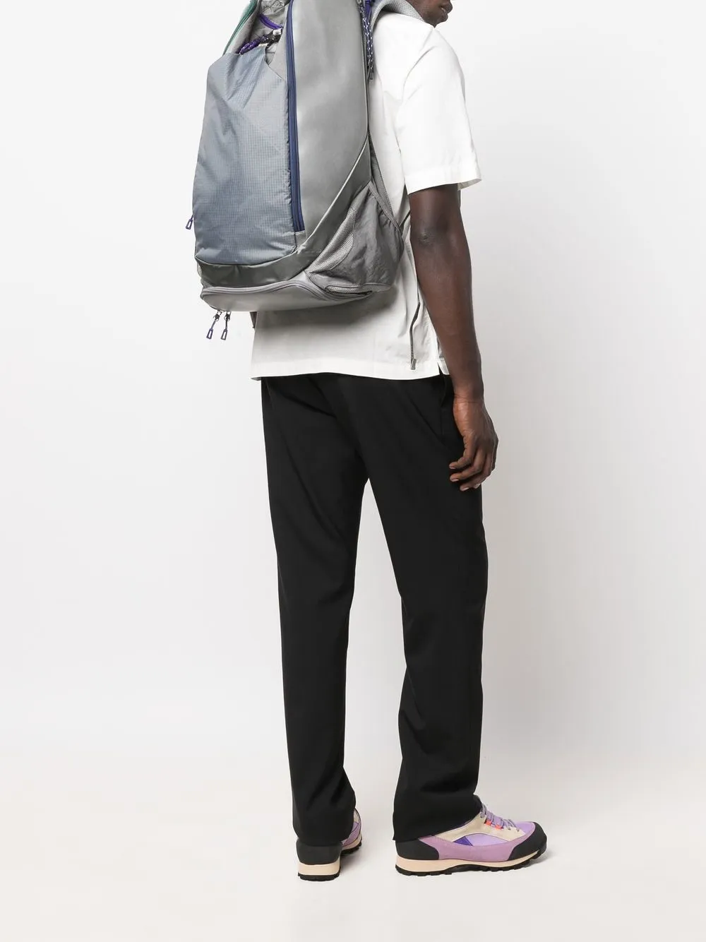 White Mountaineering Rugzak met logoprint - Grijs
