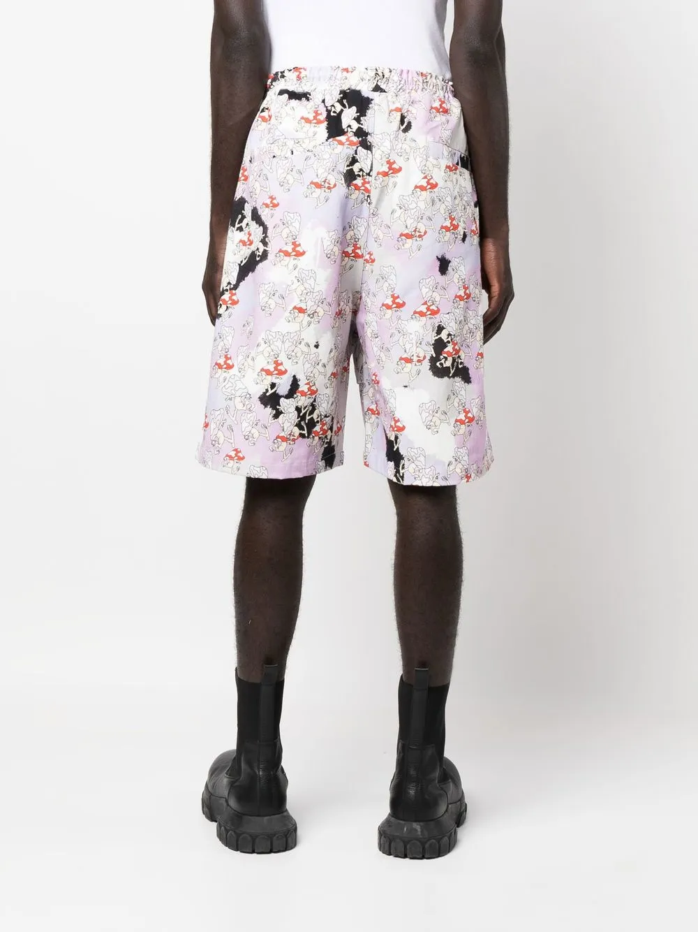 Shop Garbage Tv Graphic-print Track Shorts In Violett