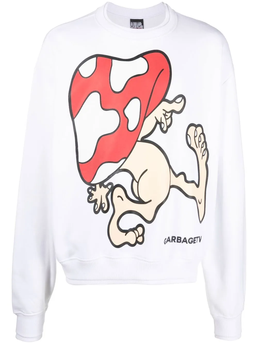 Garbage Tv Graphic-print Sweatshirt In Weiss